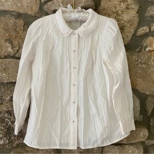 LC Lauren Conrad White Button Down Shirt